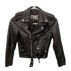 FMC Black Leather Size 6 Jacket